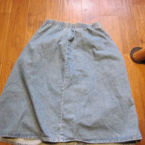cabin creek denim two pocket button front full sweep long skirt 18 w - Picture 5 of 6